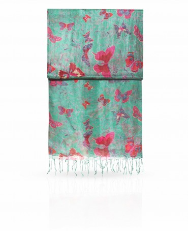 Палантин Женский S-BUTTER.GRAFITI/TURQU